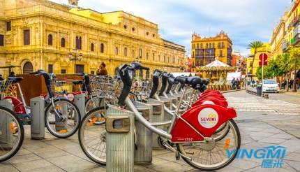 Sevici bikes in Seville, Spain