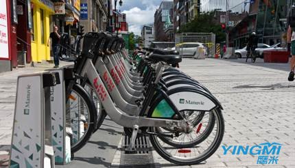 BIXI bikes in Montreal, Canada